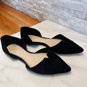 Vince Camuto Black Suede Flats
